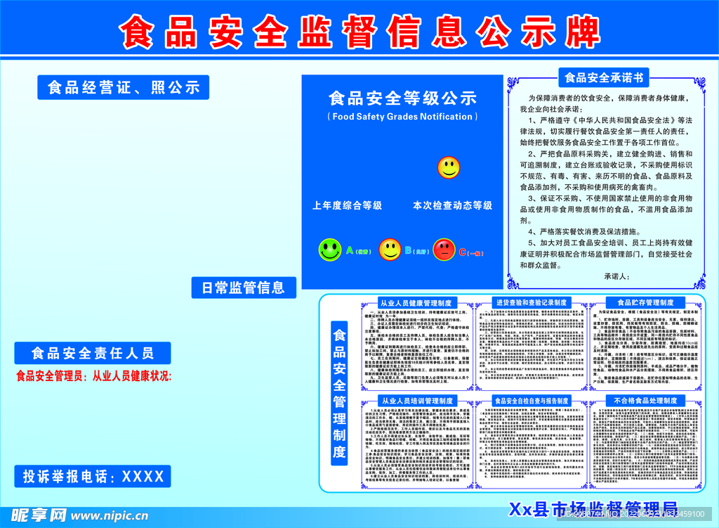 餐饮食品安全监督公示