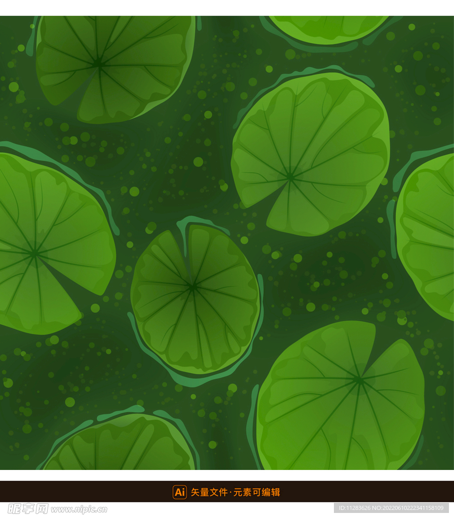 绿色荷叶背景图案