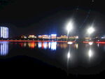 夜景图片  江边山水夜景 美丽