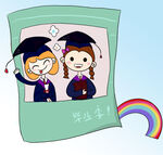  毕业照女孩 