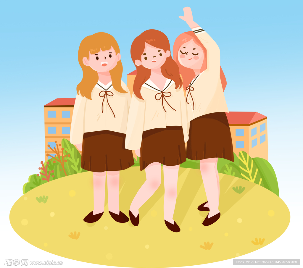  卡通女孩 