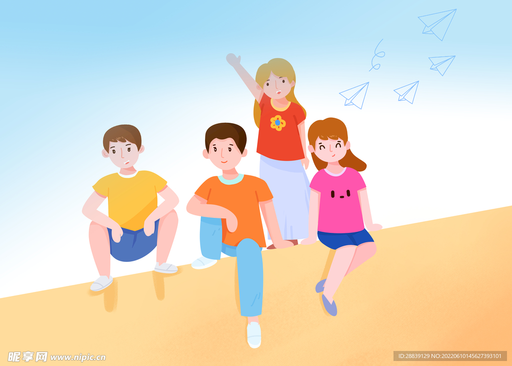  卡通男孩女孩