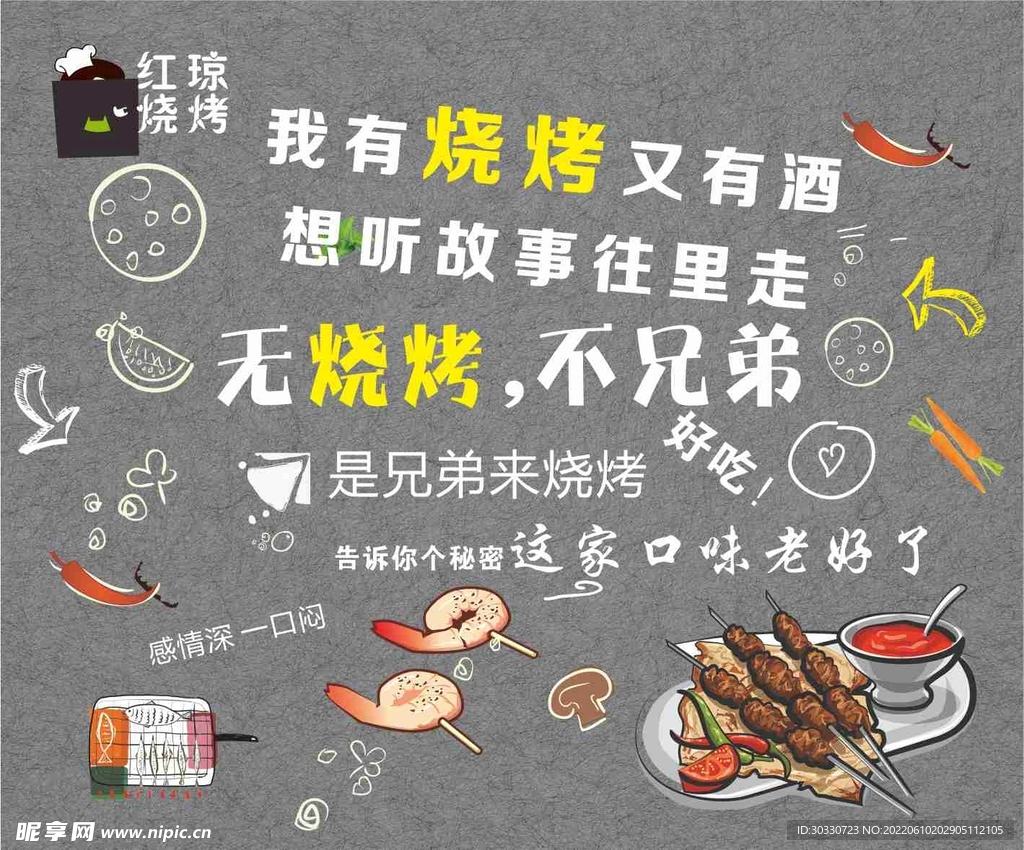 烧烤背景