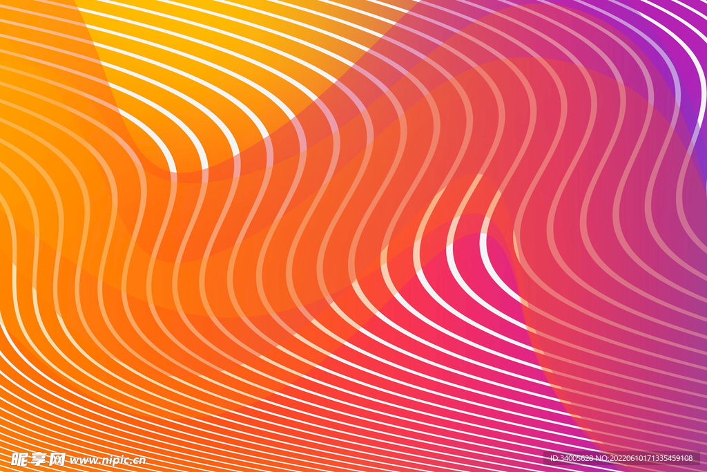 抽象曲线橙色紫色