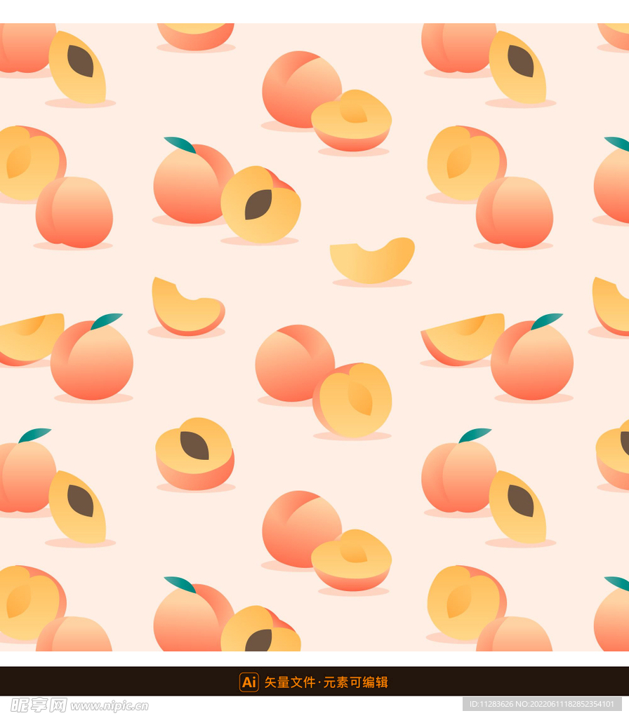 桃子水果纹理背景