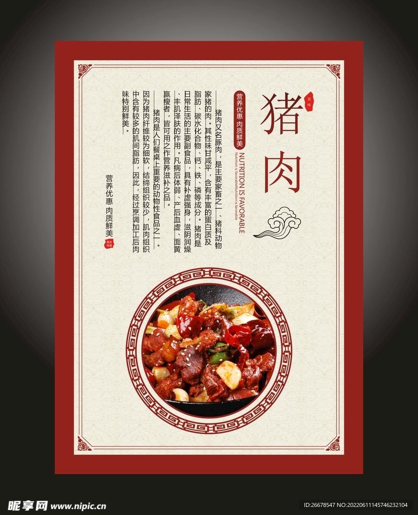 猪肉海报