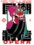 国潮插画人物脸谱