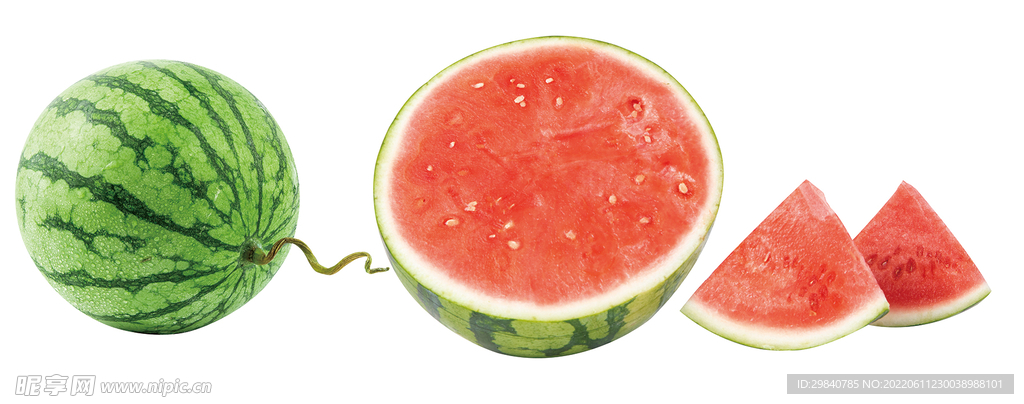 高清夏季水果西瓜抠图素材印刷