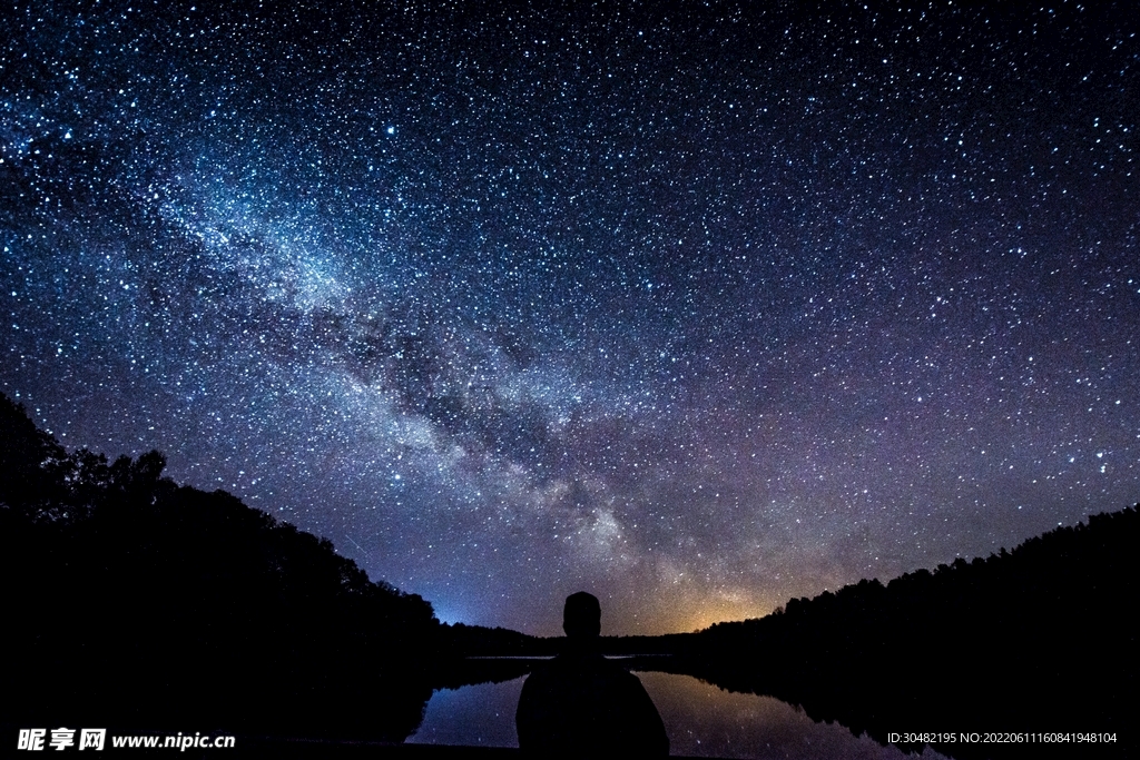 极光星空山野背景