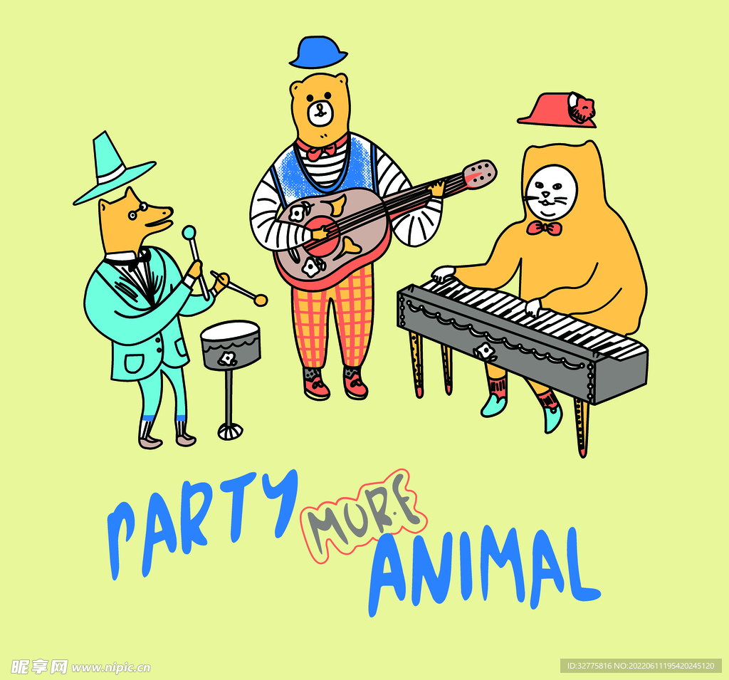 玩音乐动物