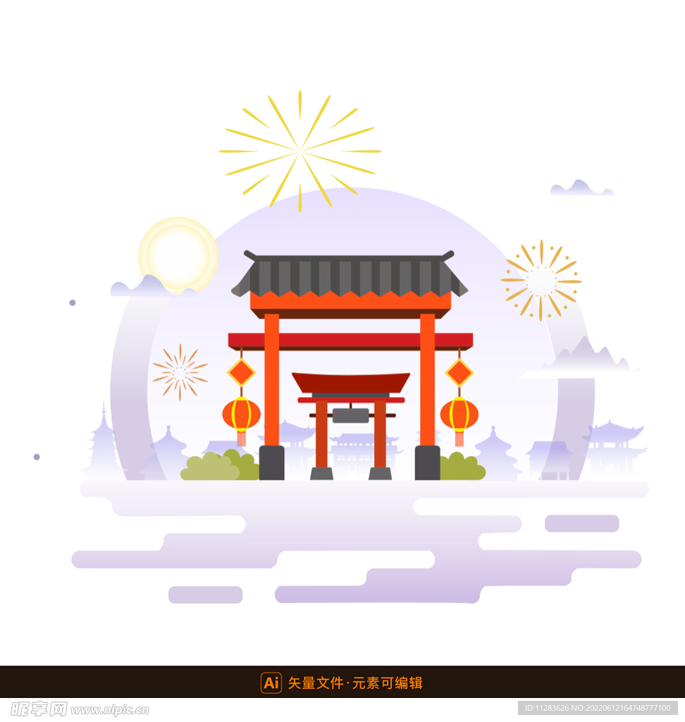 中国传统牌楼素材