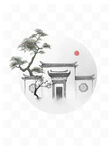 水墨风建筑元素