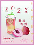 蜜桃柠檬茶饮