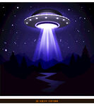 UFO矢量海报素材