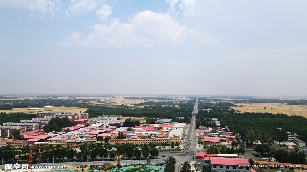 馆陶县武馆线道路航拍
