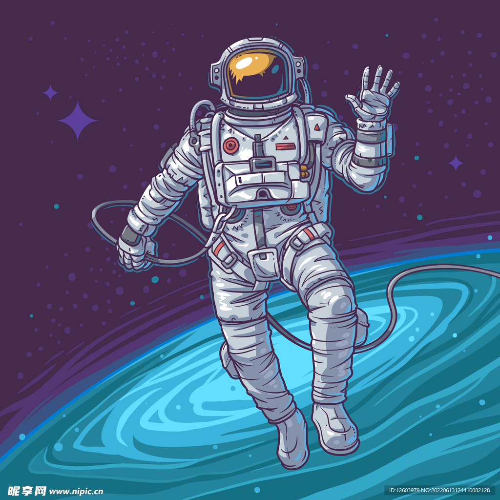 矢量宇航员插画