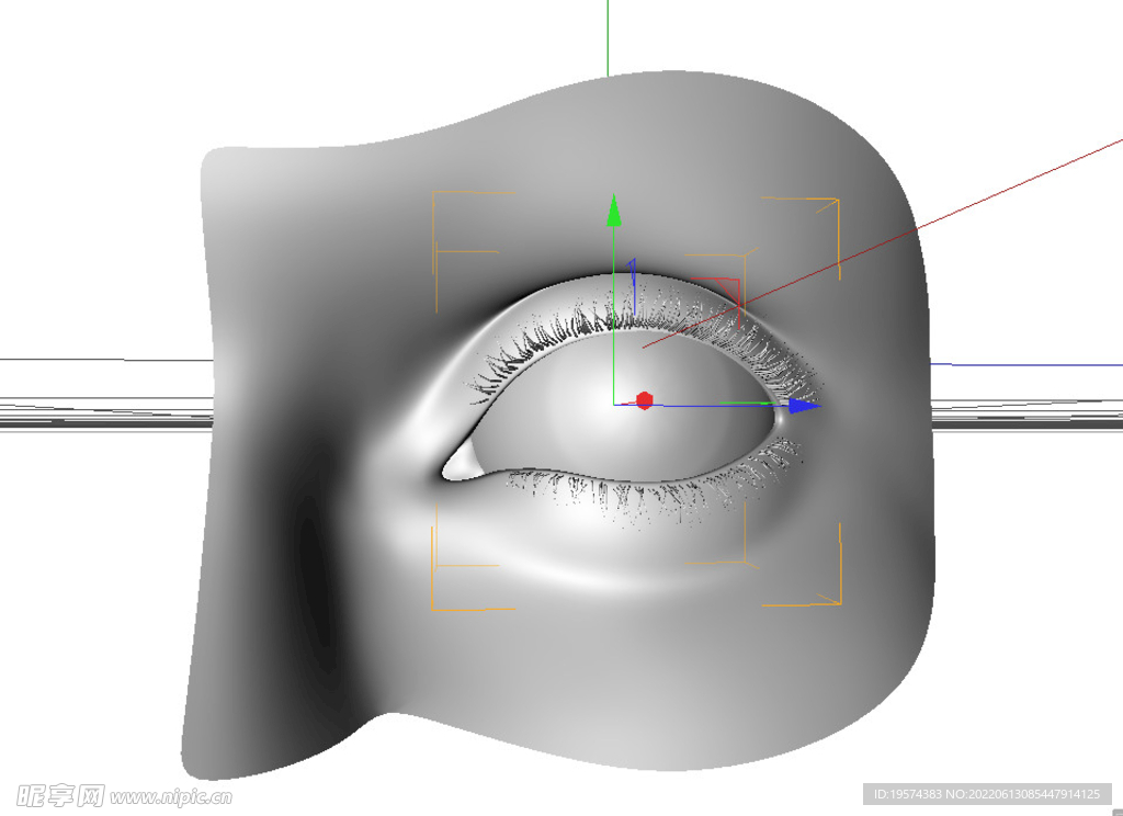 C4D模型眼部结构