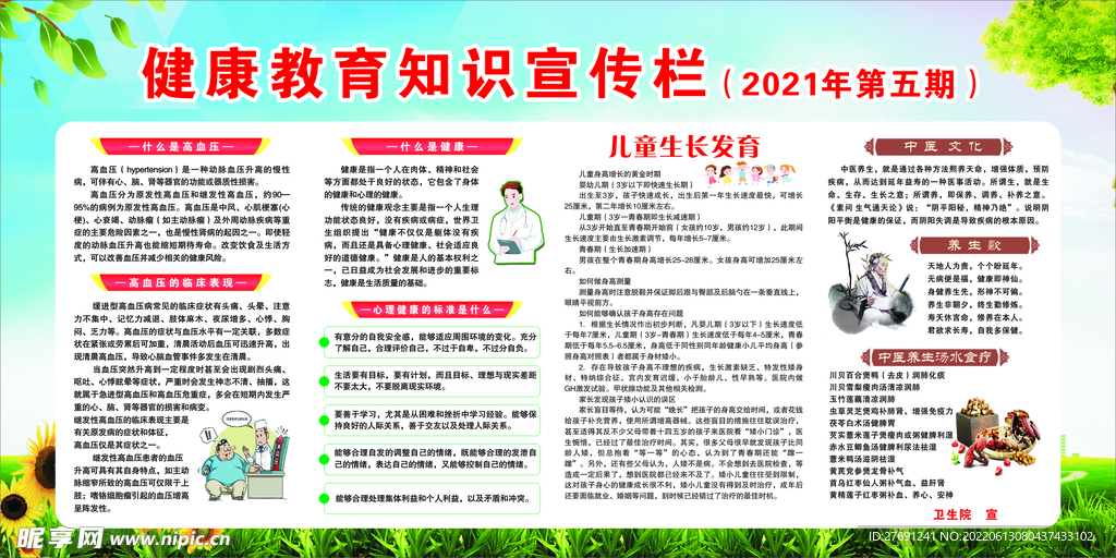 医院健康宣传栏