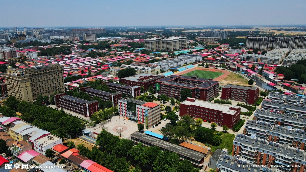 馆陶县实验小学航拍图