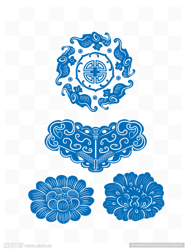 青花瓷纹样