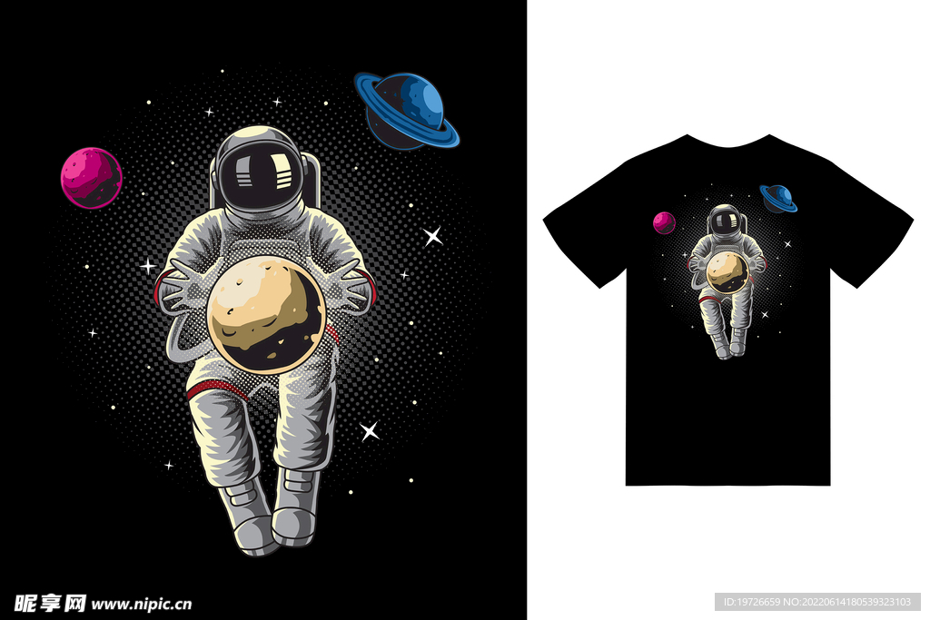 太空宇航员T恤
