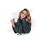 手绘女