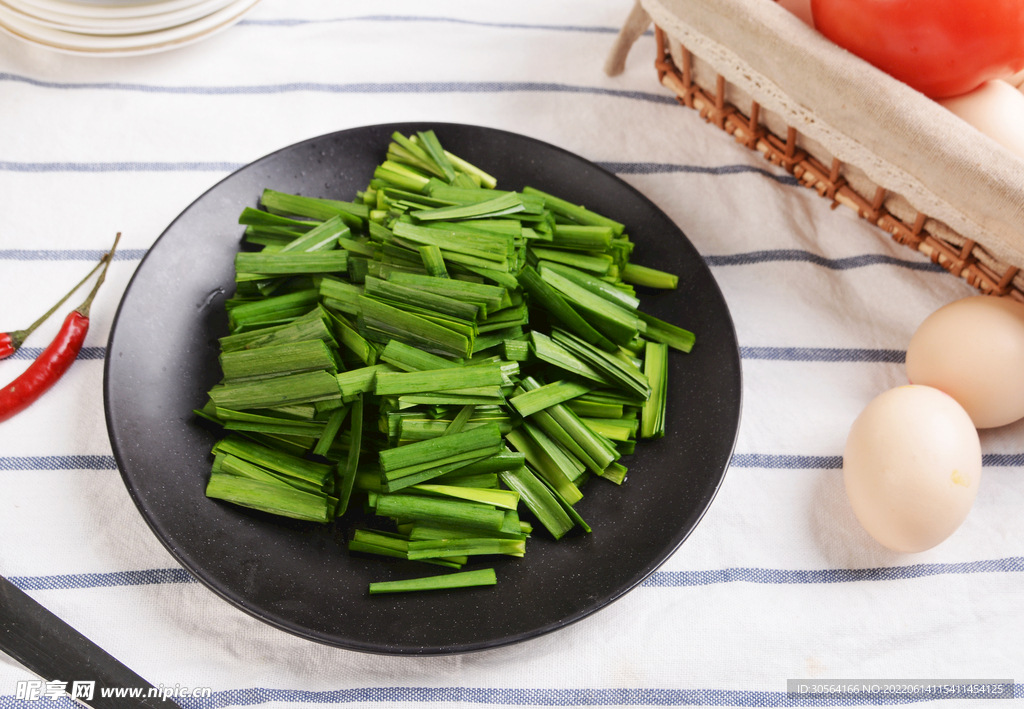 新鲜韭菜食材