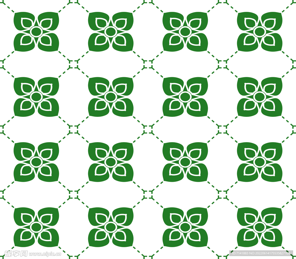 绿色花纹