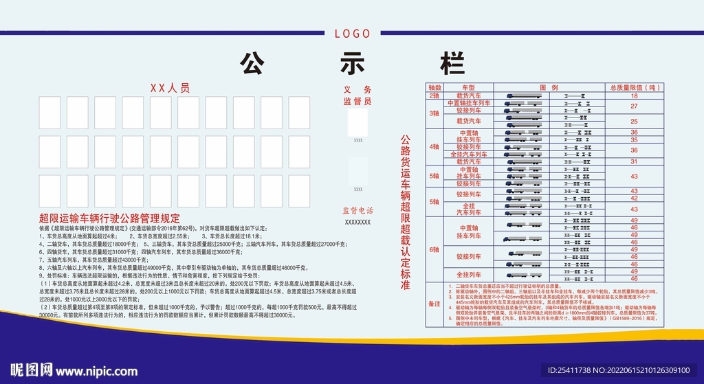 公路公示栏