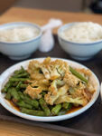 炒花菜豆角