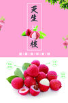 天生荔枝创意简约海报