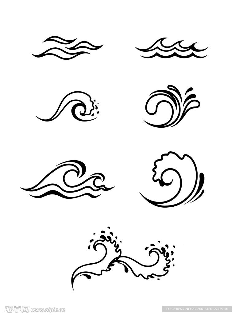 水波洪水纹