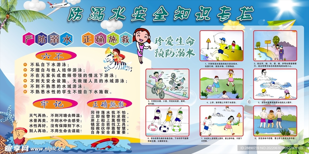防溺水知识宣传版面
