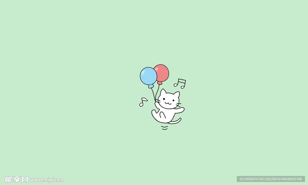 小猫气球电脑屏幕