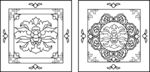 古典传统花纹纹样矢量图