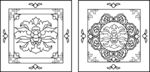 古典传统花纹纹样矢量图