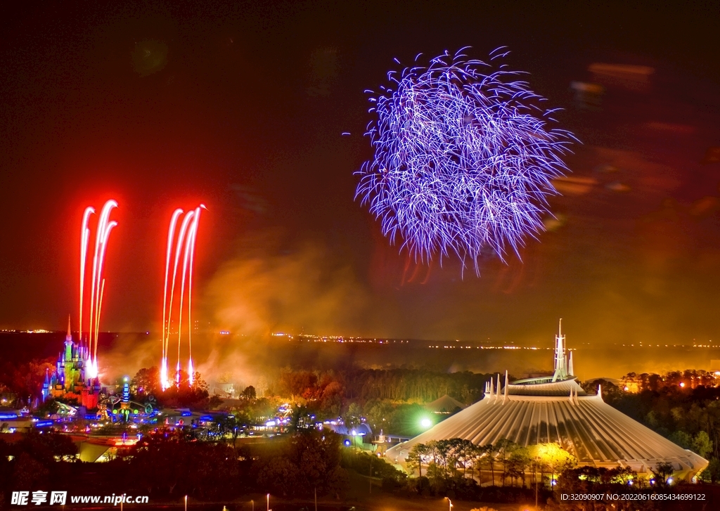 烟花夜景