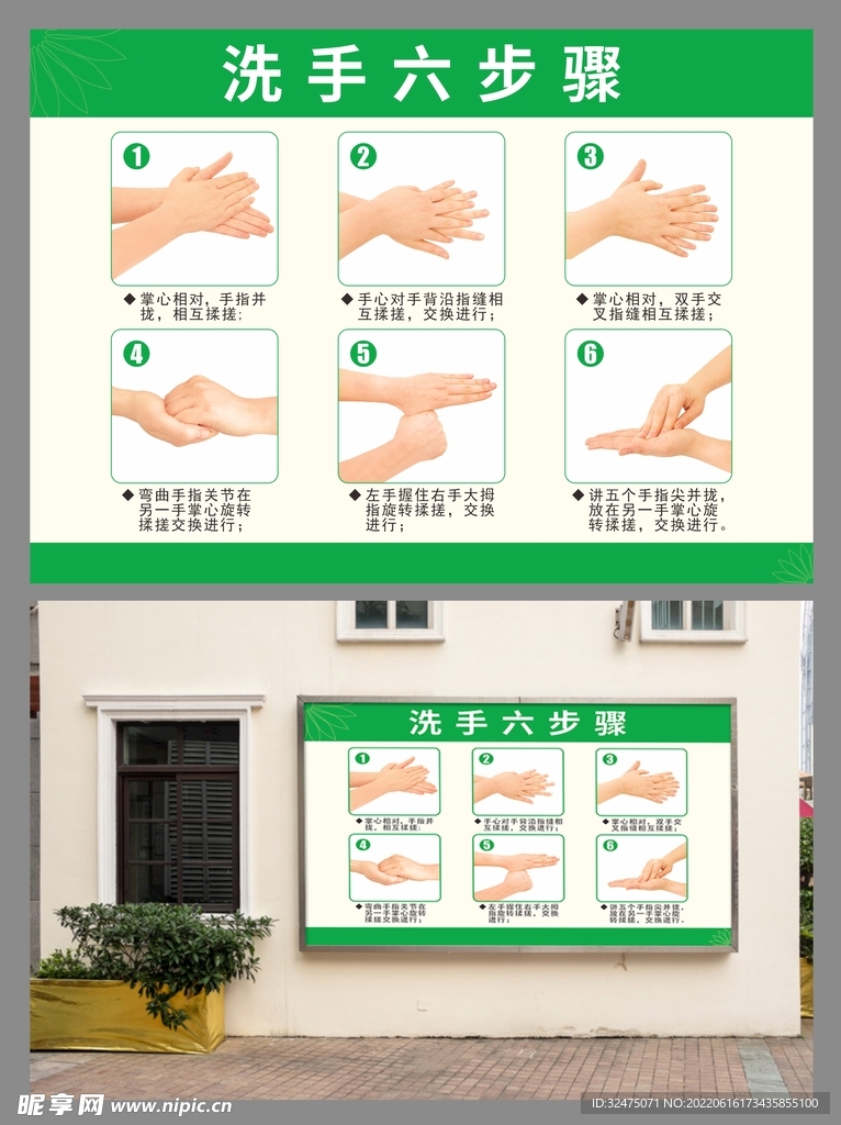 六步洗手法