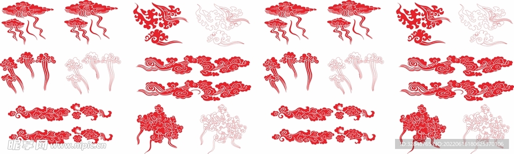 祥云矢量图祥云各种造型元素