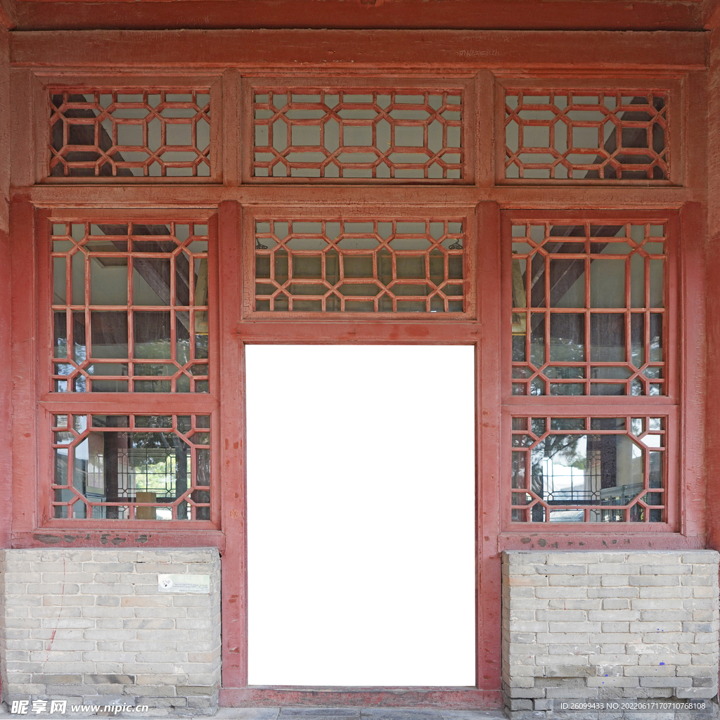 独乐寺庙古建门框