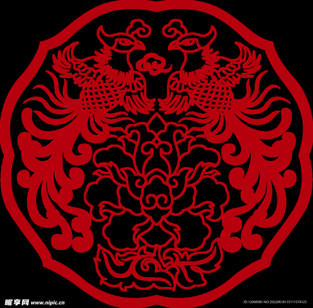 传统凤纹