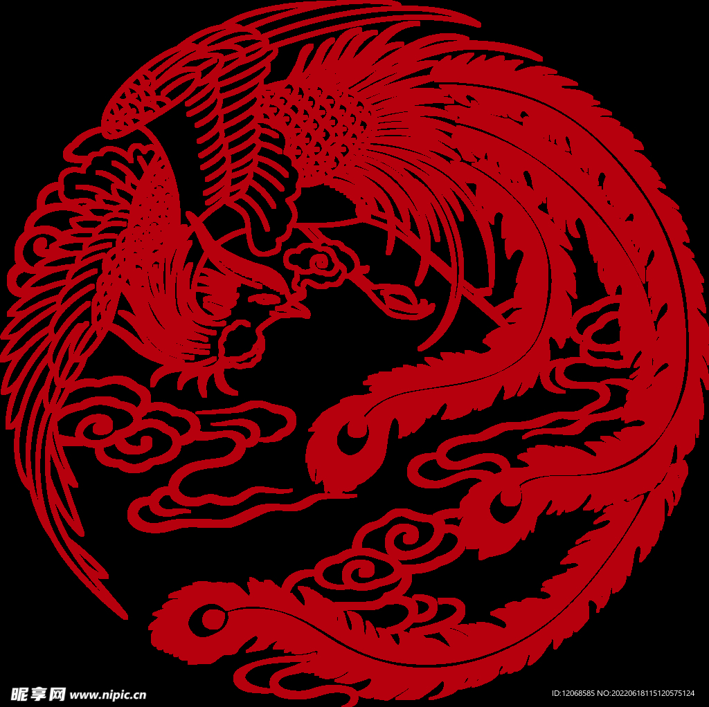 传统凤纹