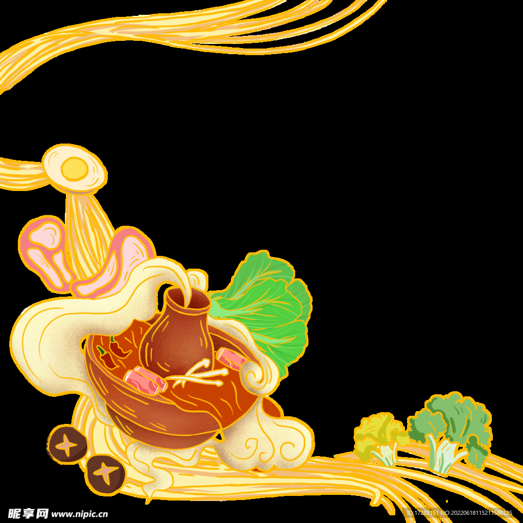 美食素材      手绘   