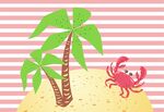 卡通沙滩螃蟹
