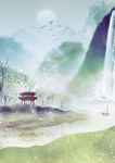 中国风水墨山水画