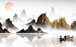 中国风水墨山水画 
