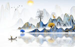 中国风水墨山水画