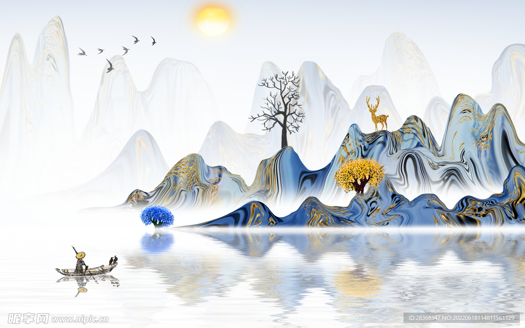 中国风水墨山水画