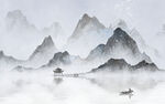 中国风水墨山水画