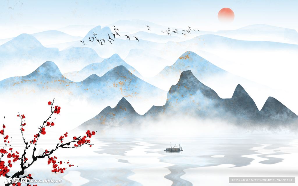 中国风水墨山水画